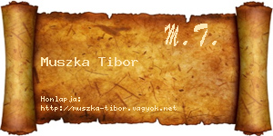 Muszka Tibor névjegykártya